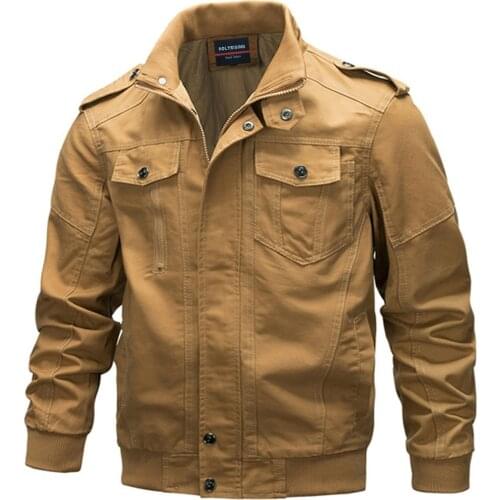 Men Jacket 6XL Mens Washed Cotton Military Coat Workwear Jacket motorcycle aviator pilot Air men bomber jacket 19291