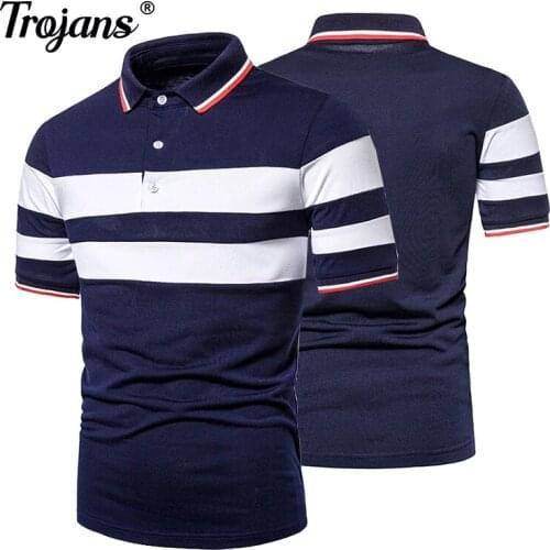 Men Short Sleeve Polo Shirt Chest Three Stripe Color Matching Fashion Collocation Cross-border Lapels, Men Polo Short Sleeve