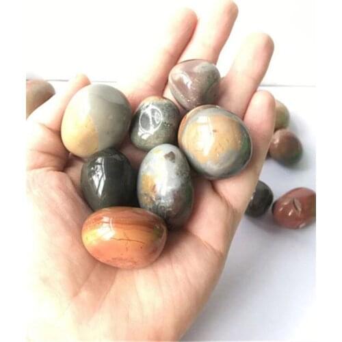 Natural polished polychrome ocean jasper tumbled crystals stones healing gemstone for decoration