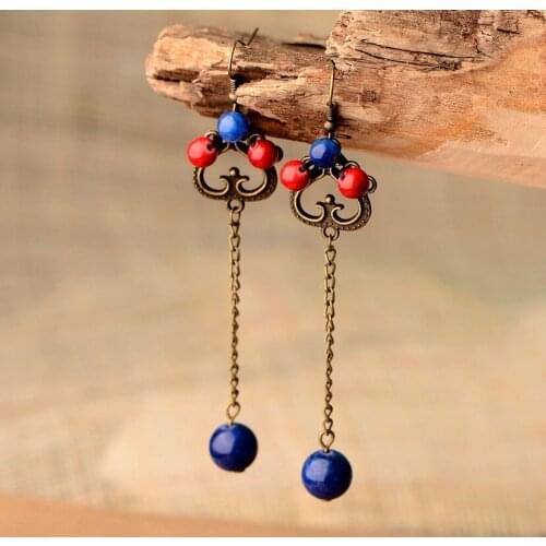 Jade Stone Drop Earrings Amulet Fashion Natural Charm Jewelry Gifts for Women Her
