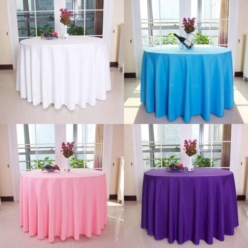 New 10 pcs Polyester Round 240 CM (94.5 inch) Table Cloth Nappe de table Wedding Tablecloth Party Table Cover Dining Table Linen