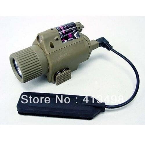 NEW Tactical LED Flashlight & Red Laser Combo Sight M6 200 Lumens Weapon Light / Laser TAN