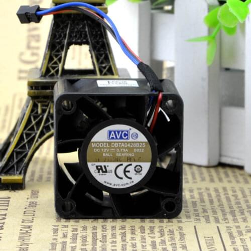 New original DBTA0428B2S 4028 4CM 4 cm 12V 0.73A double ball cooling fan
