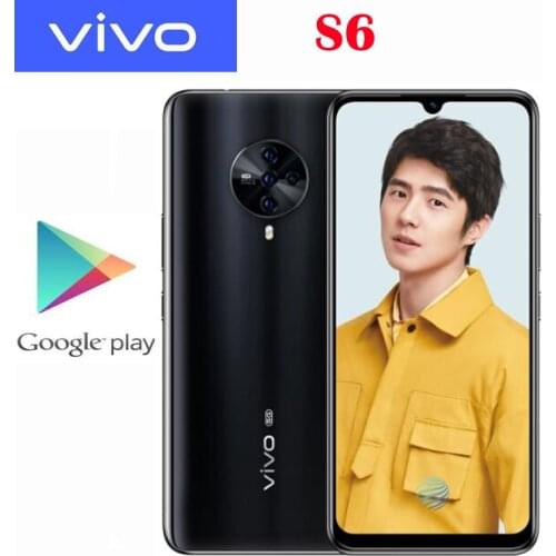 Original Official Vivo S6 5G Cell Phone 8G RAM 128G ROM Exynos 980 6.44inch 4500mAh 48.0MP 4 Rear Cameras Android 10 18W Charger