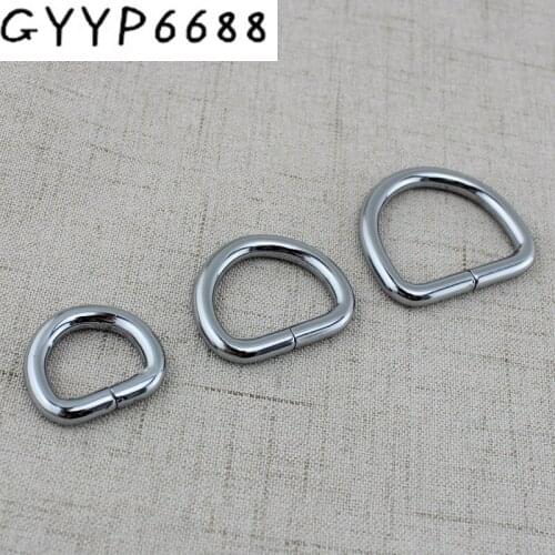 10pcs 13mm 16mm 19mm 25mm 32mm 5 colors Opened ring,alloy metal d-ring round Strapping Bags Accessories Belt Connector