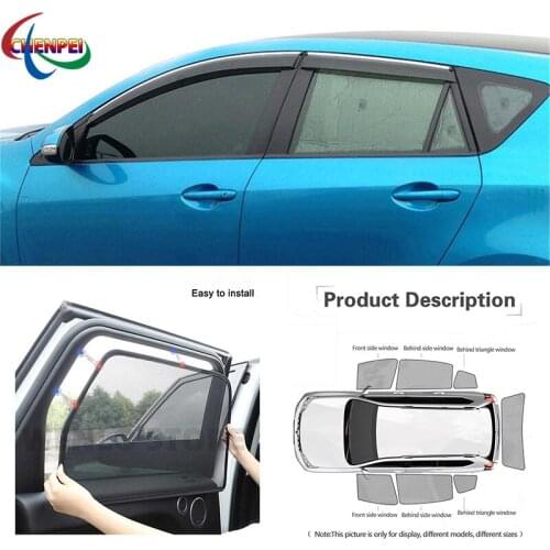 For Mazda 3 Hatchback Car Full Side Windows Magnetic Sun Shade UV Protection Ray Blocking Mesh Visor Car Decoration Accessories