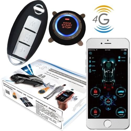 Drop shipping kol Universal Remote Starter Auto Smart Start System Start Stop 4g Gps Gsm App Starter Car Alarms