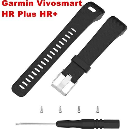 BEST Wrist Strap for Garmin Vivosmart HR Plus HR+ Watchband With Tools Screw Sports Silicone Watch Band Strap Bracelet Wristband