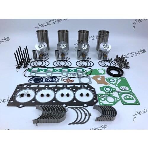 For Yanmar engine parts 4TNE84 4D84-2 Repair kit with piston + bearing + gasket set + valve set