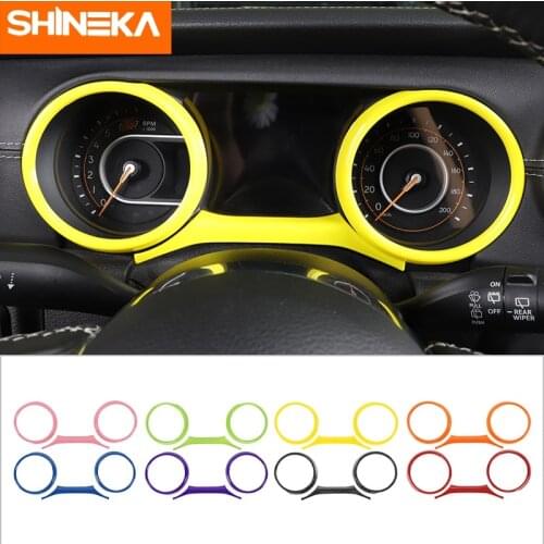 SHINEKA Car Dashboard Decoration Cover Stickers Accessories For Jeep Wrangler JL 2018+ For Jeep Gladiator JT 2018 2019 2020 2021