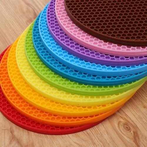 Super thick silicone insulation pad bowl meal table pad plate pad potholders scald proof mat casserole