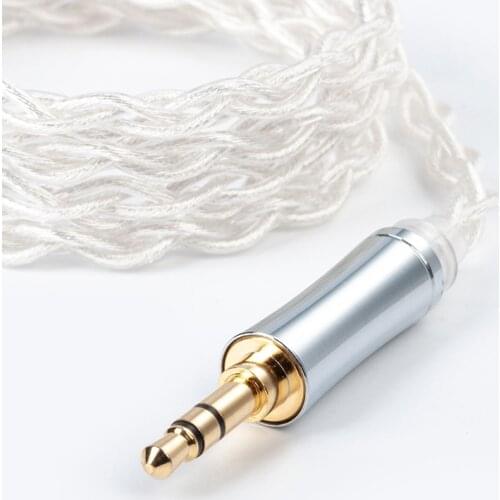 TRI Through 4 Core High Purity 5N Single Crystal Copper Silver with 2Pin/QDC/MMCX/TFZ Connector for KZ ZSX ASX BLON BL-03 BL-01