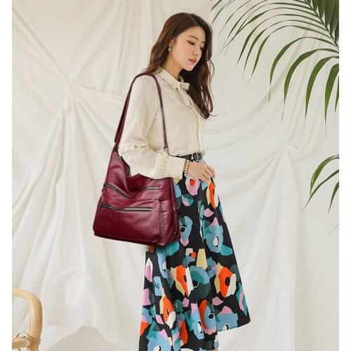 Top-Handle Bags Vintage Women Messenger Bags for Women Multi-Pocket Designer Bag Retro Tote Shoulder Bags