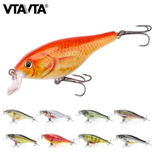 VTAVTA 7.5cm 11g Minnow Lures Floating Wobblers Artificial Bait Pike Fishing Lure Hard Crankbait Jerkbait Bass Fishing Tackle