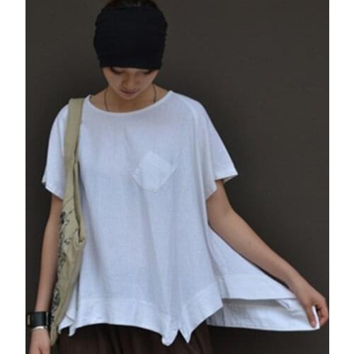 New spring and summer 2018 Women Linen Original Design Large Size Womens Shirt Female18070