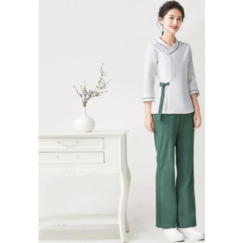 Women Spa uniform Korean style beautician uniform beauty salon waitress beauty uniforms female hotel Technician clothes suits