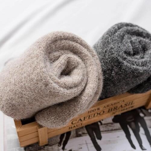 Winter Women Men Socks Winter Warm Thick Woolen Furry Solid Soft Female Socks Ultra Thick Filmsy Footwear