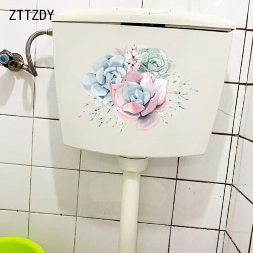ZTTZDY 26.1×19.4CM Hand Painted Succulents Modern Art Room Wall Stickers Home Toilet WC Decor T6-0065