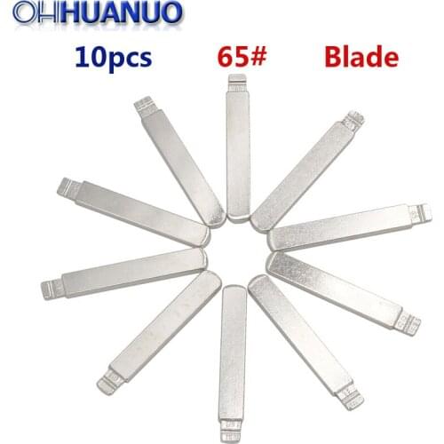 10pcs/lot FOR KD Universal New NO. 65 Folding Car Key Remote White Changing Flip Uncut Blank Key Blade 65 # Knife for Subaru