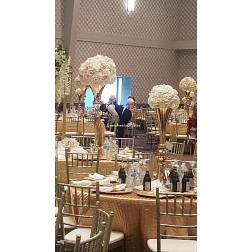 10pcs) new style Wedding Gold Candle Centerpiece Vases For Wedding Centerpiece senyu1741