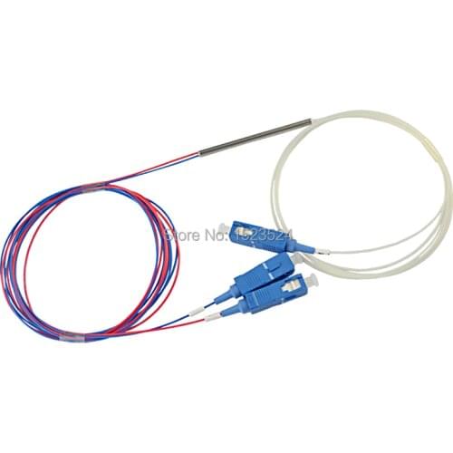 1x2 0.9mm Dual Window 1310/1550nm Mini FBT Coupler 1*2 FBT Fiber Optic Splitter
