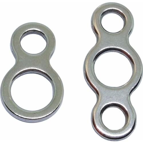 INFOF 20pcs Saltwater Fishing Swivels Stainless Steel Double Solid Rings Swivel 3-Way Swivels Fishing Connector For Trolling Jig