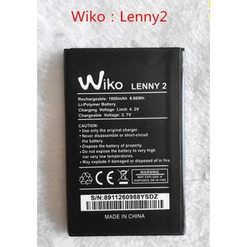 AZK Phone Battery For Wiko Lenny 2 Lenny2 1800mAh High Quality Phone Rechargeable Replacement