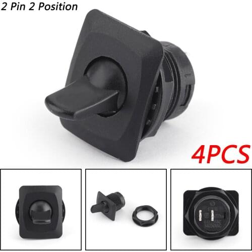 Artudatech 4PCS R13-402A Toggle Switch 2 Pin 2 Position (ON)-OFF 6A/125VAC 3A/250VAC