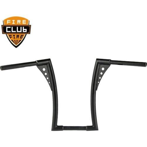 For Harley Sportster FXST XL FLST Motorcycle Custom Black Motorcycle Handle Bar Ape Hangers 1-1/4" Fat Bars 16 Rise Handlebars