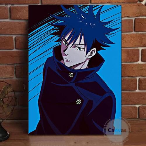 Canvas Anime Fushiguro Megumi Jujutsu Kaisen Pictures Home Decoration Paintings Poster HD Prints Wall Art Modular Living Room
