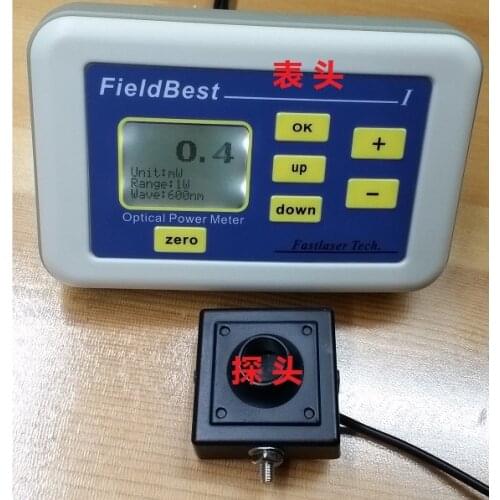 Imported Laser Power Meter Full Wavelength High Precision 0.1mW-2W Range 0.1mW Resolution