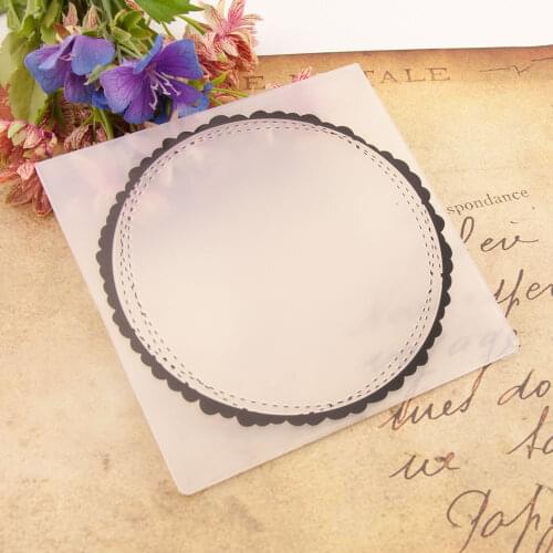 KLJUYP Round frame Plastic Embossing Folders for DIY Scrapbooking Paper Craft/Card Making Decoration Supplies