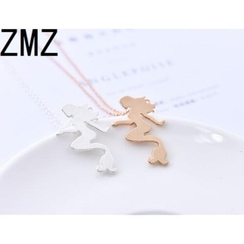 ZMZ 30pcs/lot creative woman with streamline body pendant necklace