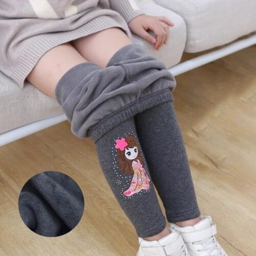 Children Long Trousers Winter Girls Leggings Thick Warm Pants For Autumn Winter Soft Nap Kids Pants 3-12 Years Baby Girl Legging