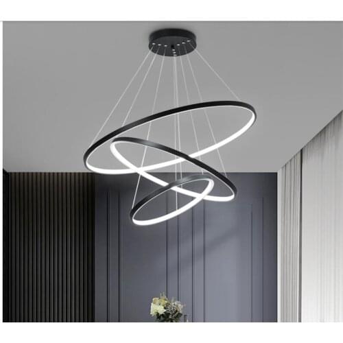 Dining room chandelier modern simple atmosphere creative ring Nordic living room chandelier bedroom lamp household dining room l