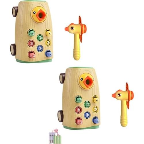 Magnetic Woodpecker Catch the Worms Toy Catching and Feeding Game Pretend Play Toy