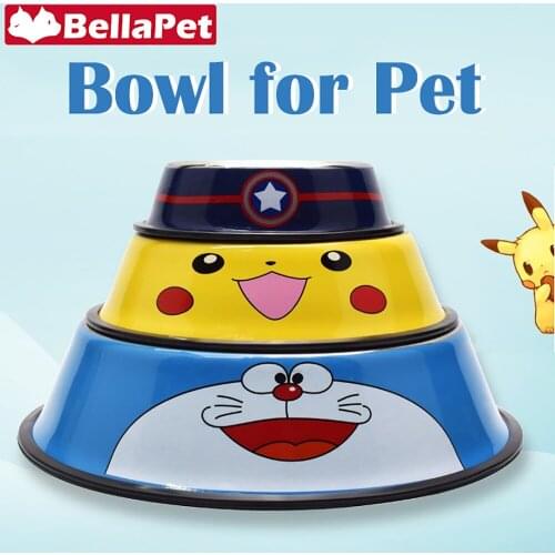 Water Bowl for Dogs Bowl Cat Feeder Bowls Stainless Steel Dog Feeder Bowl for Dogs Accessories Puppy Pet Supplies French Bulldog