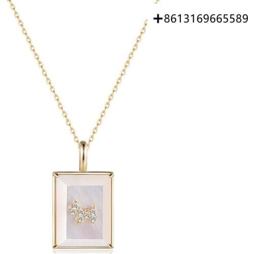 Fashion boutique chocolate power series 14K gold chocolate shell pendant necklace pendant for ladies