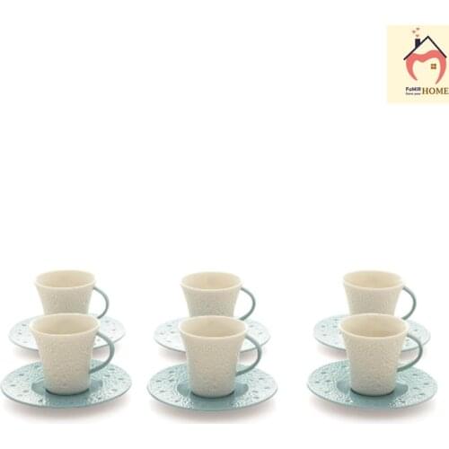 Turkish Coffee Cups With Saucers 12 pcs Ceramic Cup Set Espresso Kitchen Party Drink Ware Home Decor Creative Gifts