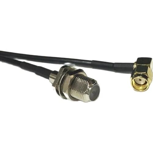 New Modem Coaxial Cable RP-SMA Male Plug Right Angle Switch F Female Jack Connector RG174 Cable 20CM 8" Adapter RF Jumper