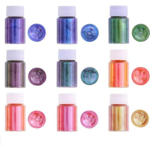 Chameleon Pigment Acrylic Paint Powder Coating For Car Powder 10g Nail Art Automotive Decorations Chameleon Painting Crafts F5C8