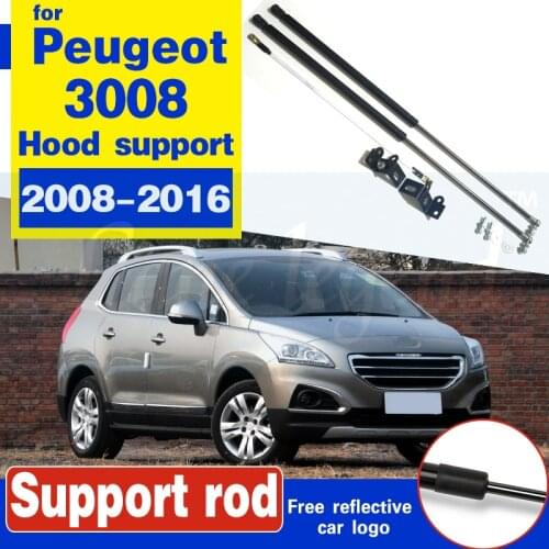 Car Bonnet Cover Lifting Support Gas Spring Shock Bracket Hydraulic Rod For Peugeot 3008 2008 2009 2011 2012 2013 2014 2015 2016