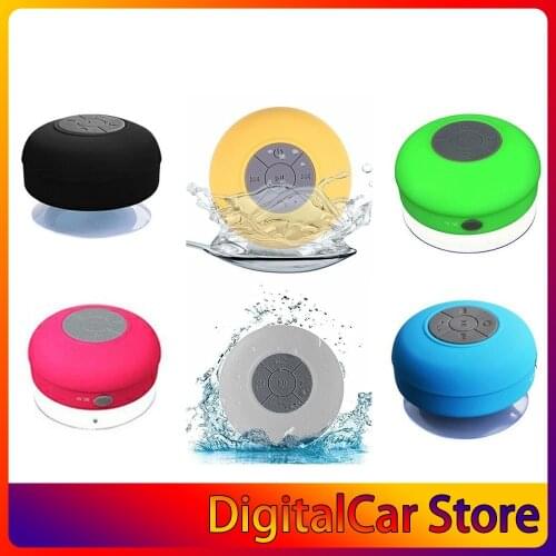 Portable Wireless IPX4 Waterproof Shower Speaker Handsfree Sucting Mic Car Bathroom Wireless Audio Transmission