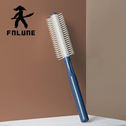 FnLune Professional Salon Styling Tools Round Hair Comb Hairdressing Curling Hair Brushes Detangling Comb Barber Accessories