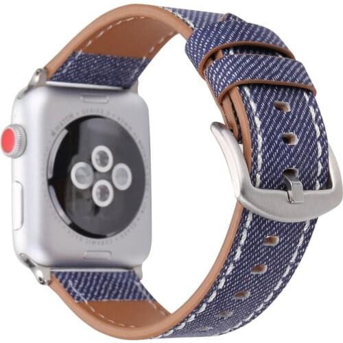 Band For Apple Watch Bracelet 38mm 40mm 42mm 44mm Denim Pattern Leather Apple iWatch Strap Series 1 2 3 4 5 Watchbands