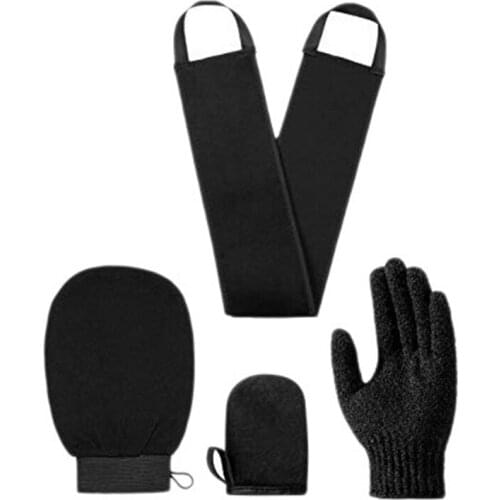 Self Tanning Mitt Applicator Set 4 in 1 Exfoliating Glove,for Your Back,Face Mitt for Lotions Mousses and Creams