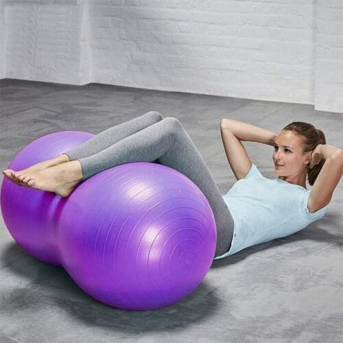 95*40cm Professional Yoga Peanut Ball Fitness Exercise Equipment Yoga Capsule Ball Fit Women Gym Anti-Burst Pilates Ball 3 Color