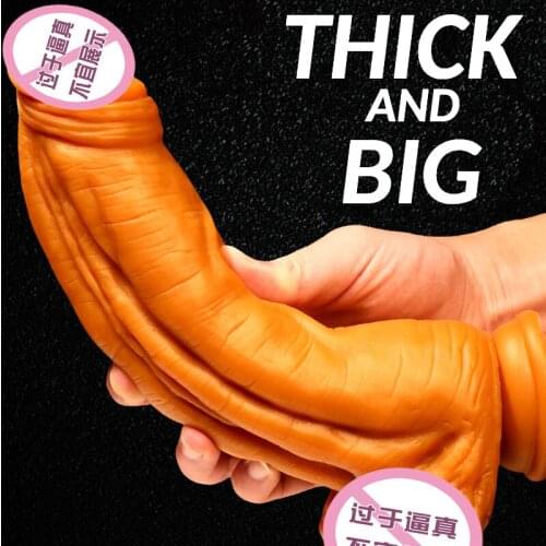 Thick Dildos for Women Gold Dildos Suction Up Dildos Female Simulation Masturbation Adult Sex Toys Animal Dildos Sex Shop Store