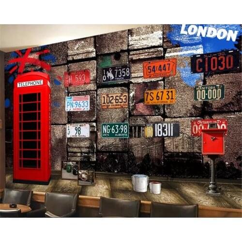 Beibehang Vinyl wall papel de parede 3d Nostalgic vintage wallpaper hand painted brick wall sport background brick wallpaper 3d