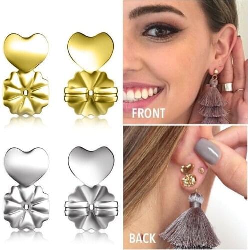 Earring Backs Support Butterfly Earring Lifts Fits all Post Earrings Set Gold Color Silver Color Earrings Jewelry Accessories